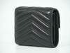 Secondhand Saint Laurent Classic Monogram Trifold Wallet Matelasse Chevron