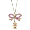 Secondhand Chanel CC Bow Necklace Gold-plated with Artificial
