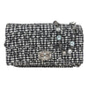 Miu Miu Crystal Clutch Matelasse Gingham Print Canvas