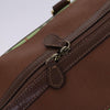 Secondhand Burberry Front Pocket Zip Boston Bag House Check Canvas and