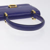 Secondhand Celine Gancini Handbag Purple Leather Bags