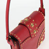 Prada Turn Lock Shoulder Bag Studded Saffiano Leather
