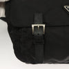 Secondhand Prada Double Buckle Flap Messenger Bag Tessuto