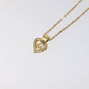 Secondhand Christian Dior Logo Heart Pendant Necklace