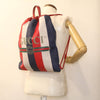 Secondhand Gucci Logo Drawstring Backpack Striped