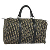 Christian Dior Vintage Trotter Boston Bag Diorissimo Canvas