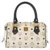 MCM Visetos Handbag Canvas and Leather