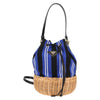 Secondhand Prada Drawstring Bucket Bag Canvas and Wicker