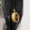 Christian Dior Vintage CD Chain Shoulder Bag Leather