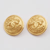Secondhand Chanel Vintage CC Round Button Clip-On Earrings