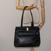 Secondhand Salvatore Ferragamo Vintage Vara Bow Tote Lizard Embossed