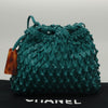 Chanel Vintage Resin Bucket Bag Woven Leather