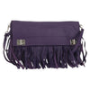 Prada Double Turn Lock Flap Bag Leather with Fringe