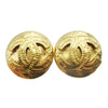 Chanel CC Button Clip-On Earrings Metal