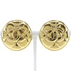 Secondhand Chanel Vintage Round CC Clip-On Earrings