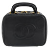 Secondhand Chanel Vintage Timeless Zip Around Vanity Case Caviar