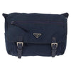 Secondhand Prada Double Buckle Flap Messenger Bag Re-