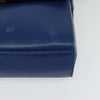 Secondhand Celine Circle logo Blue Leather Bags