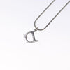 Secondhand Christian Dior D logo Pendant Necklace