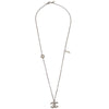 Secondhand Chanel CC Chain Necklace Metal with Faux Pearls