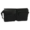 Gucci Vintage Double Belt Bag GG Canvas with Leather
