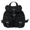 Secondhand Prada Double Front Pocket Backpack Tessuto