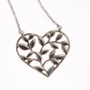 Tiffany & Co. Paloma Picasso Olive Leaf Heart Pendant Necklace Silver