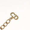 Secondhand Christian Dior CD Round Pendant Necklace Metal and Crystals