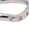 Tiffany & Co. Elsa Peretti Curved Wedding Band Ring Platinum with Diamonds