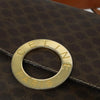 Secondhand Celine Vintage Macadam Circle Logo Shoulder Bag Canvas and