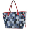 Louis Vuitton Neverfull Tote Damier and Monogram Patchwork Denim