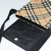 Burberry Flap Shoulder Bag Nova Check Coated Canvas