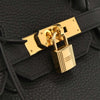 Hermes Birkin Handbag Black Clemence with Gold Hardware