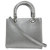 Secondhand Christian Dior Lady Dior Bag Micro Cannage Metallic