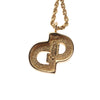 Secondhand Christian Dior CD Pendant Necklace Metal and Crystals