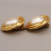 Secondhand Chanel Vintage Round Clip-On Earrings Metal with Faux
