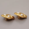Secondhand Chanel Vintage CC Diamond Clip-On Earrings