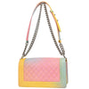 Secondhand Chanel Rainbow Boy Flap Bag Quilted Painted Caviar