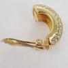 Secondhand Christian Dior CD Logo Rhinestone Drop Earrings Clip-On Rhinestone,