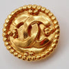 Secondhand Chanel Vintage CC Round Button Clip-On Earrings