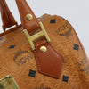 MCM Visetos Handbag Canvas and Leather