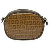 Fendi Vintage Zip Crossbody Bag Zucchino Canvas