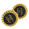 Secondhand Chanel CC Round Stud Earrings Metal and