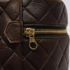Secondhand Chanel Vanity pouch Brown Leather Bags
