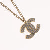 Secondhand Chanel CC Pendant Necklace Metal with Faux Pearls
