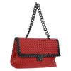 Secondhand Bottega Veneta Glass Shoulder Bag Intrecciato Nappa with Snakeskin