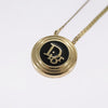 Secondhand Christian Dior Vintage Logo Round Pendant Necklace