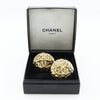 Secondhand Chanel Vintage CC Quilted Round Button Clip-On Earrings