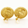 Secondhand Chanel Vintage Round CC Clip-On Earrings