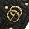 Gucci Pearly GG Marmont Shoulder Bag Embellished Matelasse Leather